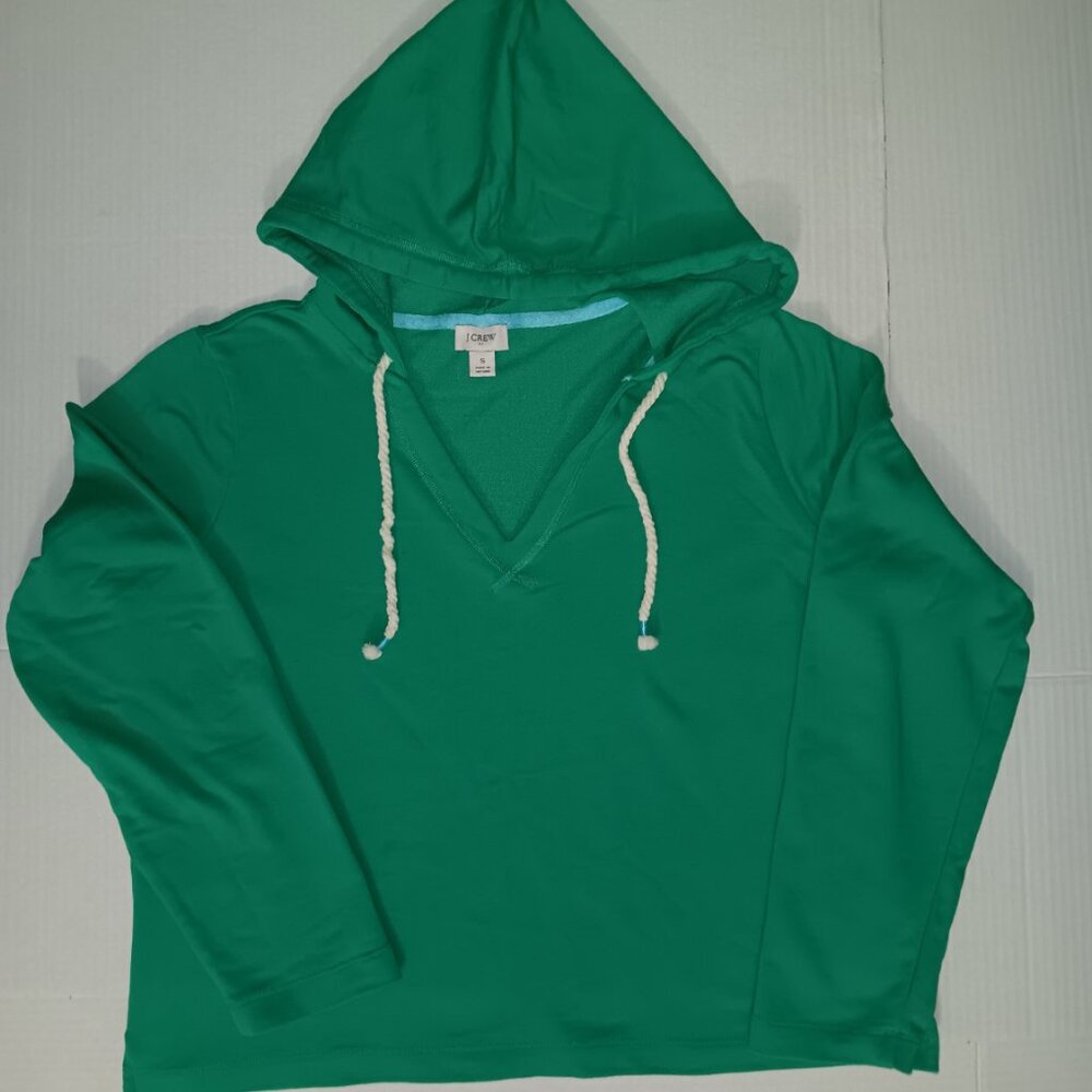 J.CREW V-NECK PULLOVER CROPPED HOODIE - Picture 8 of 14